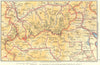 Alpi Pennine Alps. Valais Piedmont Aosta 1960 old vintage map plan chart