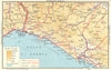 Riviera di Levante. Genova/Genoa-La Spezia 1960 old vintage map plan chart