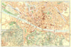 ITALY. Firenze 1950 old vintage map plan chart