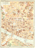 ITALY. Parte Centrale di Firenze 1950 old vintage map plan chart