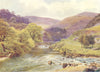 WALES. Confluence of the Wye and Marteg, near Rhayader 1911 old antique print