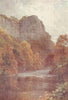 DERBYSHIRE. The Derwent, High Tor, Matlock, Derbyshire 1908 old antique print