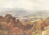 WALES. The Wye, Hay, Breconshire 1908 old antique vintage print picture