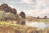 WILTSHIRE. The Avon, near Salisbury 1908 old antique vintage print picture