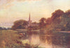 WARWICKSHIRE. The Avon, Stratford, Warwickshire 1908 old antique print picture