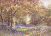 LONDON. A Glimpse of the Thames, Kew. Bluebells 1908 old antique print picture