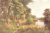 SUSSEX. The Ouse, near Barcombe mills, Sussex 1908 old antique print picture