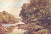 YORKSHIRE DALES. The Swale, Easby Abbey 1908 old antique vintage print picture