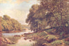 YORKSHIRE DALES. The Swale, Easby Abbey 1908 old antique vintage print picture