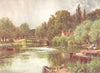 SUFFOLK. An East Anglian river. The Stour, Bergholt, Suffolk 1908 old print