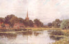 HUNTINGDONSHIRE. The Ouse, Hemingford Abbots, Huntingdonshire 1908 old print