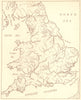 ENGLAND. Sketch map Rivers and Streams of England 1908 old antique chart