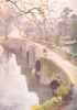 CUMBRIA. Lake district. A Misty morning, Newby bridge, Windermere 1908 print