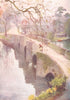 CUMBRIA. Lake district. A Misty morning, Newby bridge, Windermere 1908 print