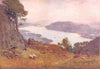 CUMBRIA. Lake district. Windermere from Wansfell sunset 1908 old antique print