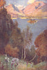 CUMBRIA. Lake district. A Glimpse of Grasmere evening sun 1908 old print