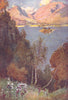 CUMBRIA. Lake district. A Glimpse of Grasmere evening sun 1908 old print