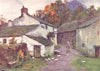 CUMBRIA. Lake district. The Old Post Office, Loweswater 1908 antique print