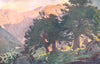 CUMBRIA. Lake district. The Borrowdale Yews evening 1908 old antique print