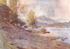 CUMBRIA. Lake district. By the shores of Derwent Water 1908 old antique print