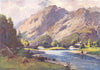 CUMBRIA. Lake district. Grange in Borrowdale early morning 1908 old print