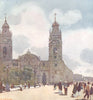PERU. The Cathedral, Lima 1908 old antique vintage print picture