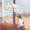 PERU. A fruit stall in Mollendo, Peru 1908 old antique vintage print picture