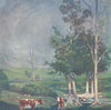 URUGUAY. A Storm on a Cattle farm in Uruguay 1908 old antique print picture