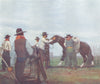URUGUAY. Gauchos breaking in a young horse 1908 old antique print picture