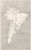 SOUTH AMERICA. Sketch map of South America 1908 old antique plan chart