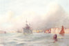 HAMPSHIRE. Portsmouth. Entrance to Harbour 1908 old antique print picture