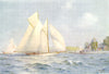 ISLE OF WIGHT. Cowes summer 1908 old antique vintage print picture