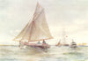 DEVON. Fishing for Mackerel off Exmouth 1908 old antique vintage print picture