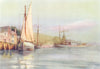 DEVON. Kingsbridge Quay 1908 old antique vintage print picture