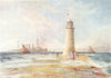 DEVON. Plymouth Breakwater 1908 old antique vintage print picture