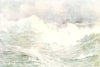 CORNWALL. Heavy Weather off Land's end 1908 old antique vintage print picture
