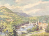 WALES. View of Llangollen 1905 old antique vintage print picture