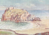WALES. St Catherine's Rock, Tenby 1905 old antique vintage print picture