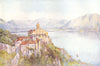 SWITZERLAND. The Italian Border-La Madonna del Sasso, Locarno 1917 old print