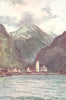SWITZERLAND. Fluelen at the end of Uri Lake 1917 old antique print picture