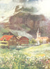 SWITZERLAND. A Village in Grindelwald 1917 old antique vintage print picture