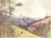 SWITZERLAND. Looking up the Valley towards Zermatt from near Randa 1917 print
