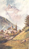 SWITZERLAND. The Dents du Midi from Gryon above Bex 1917 old antique print