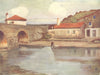 PYRÉNÉES-ATLANTIQUES. Basque country. Bridge at Socoa 1921 old print