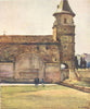 PYRÉNÉES-ATLANTIQUES. Basque country. Church with Pelote Court, Ainhoa 1921