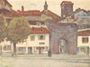 PYRÉNÉES-ATLANTIQUES. Basque country.Gate in Old Wall, St Jean-pied-de-Port 1921