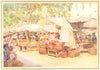 FRANCE. The Market at Nice 1912 old antique vintage print picture