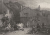 THE VILLAGE FESTIVAL. D Wilkie R A 1835 old antique vintage print picture
