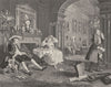 MARRIAGE A-LA-MODE. BREAKFAST SCENE. Hogarth 1835 old antique print picture