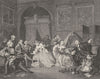 MARRIAGE A-LA-MODE. TOILETTE SCENE. Hogarth 1835 old antique print picture